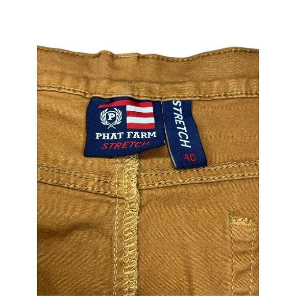 Phat Farm Men’s 40 Moto Casual Shorts Khaki Stretch - Picture 4 of 7